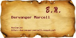 Bervanger Marcell névjegykártya