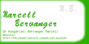 marcell bervanger business card